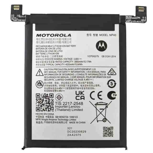 BATERIA MOTO EDGE 30 NEO (NP40) ORIGINAL